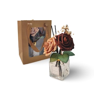 Diffusore di profumo a bastoncini personalizzato con fiori / Profumi premium a lunga durata / Fragranze e decorazioni per la casa / Regalo