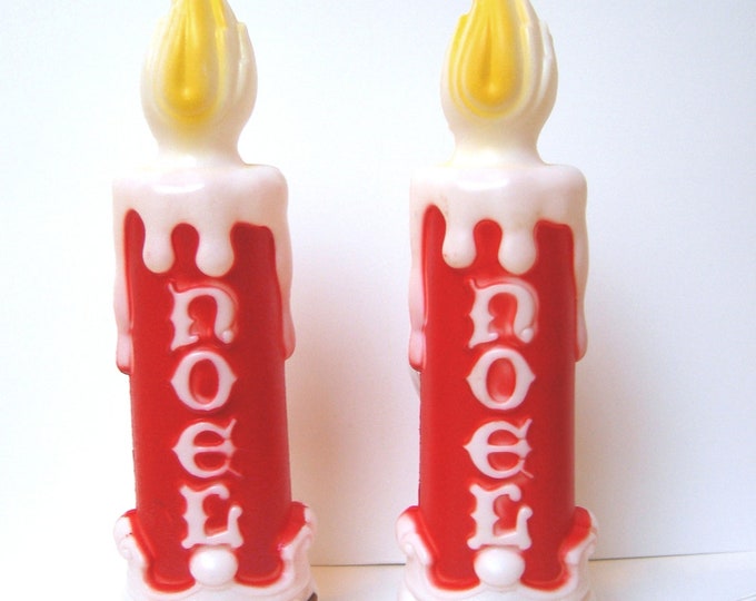 Vintage Plastic Christmas Candles 