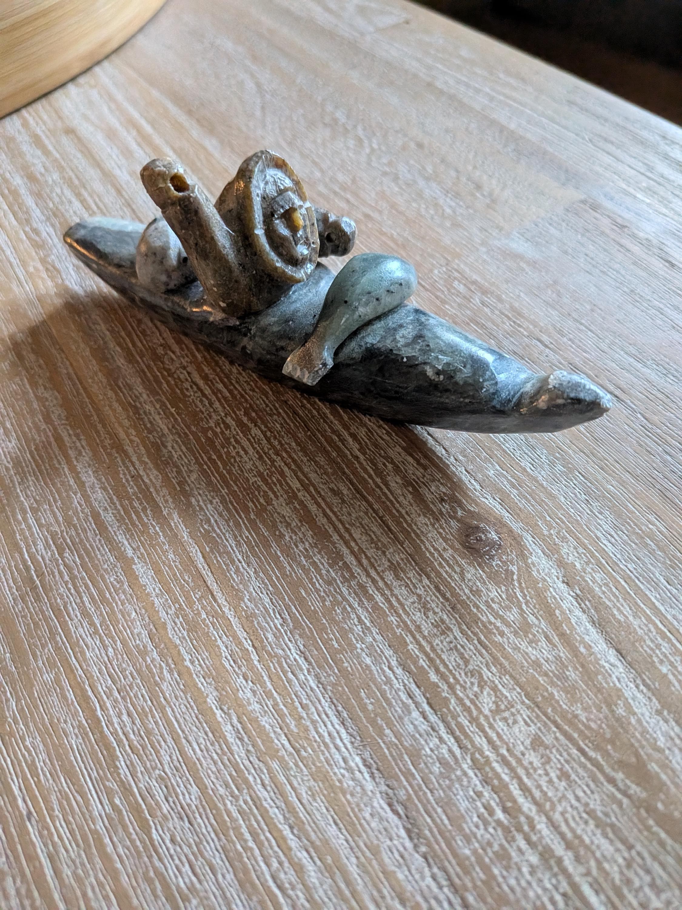 ’86年カナダ・オンタリオ州購入 木彫りルーン置物 サイン入り ハンドカービング Inuit Soapstone Carving Loon - Etsy Canada