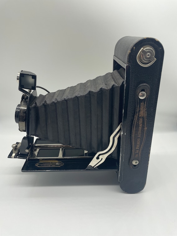 No. 3A Folding Autographic Brownie Antique Kodak Camera With