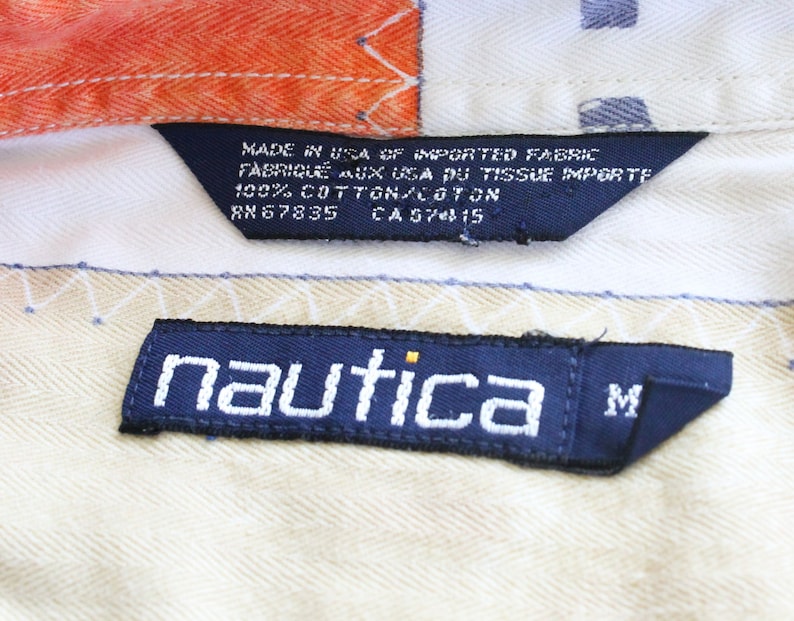Vintage Nautica Shirt with Maritime Print SALE