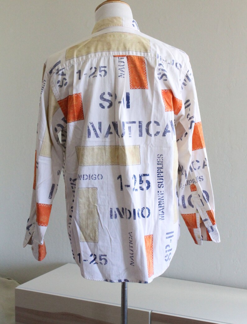 Vintage Nautica Shirt with Maritime Print SALE