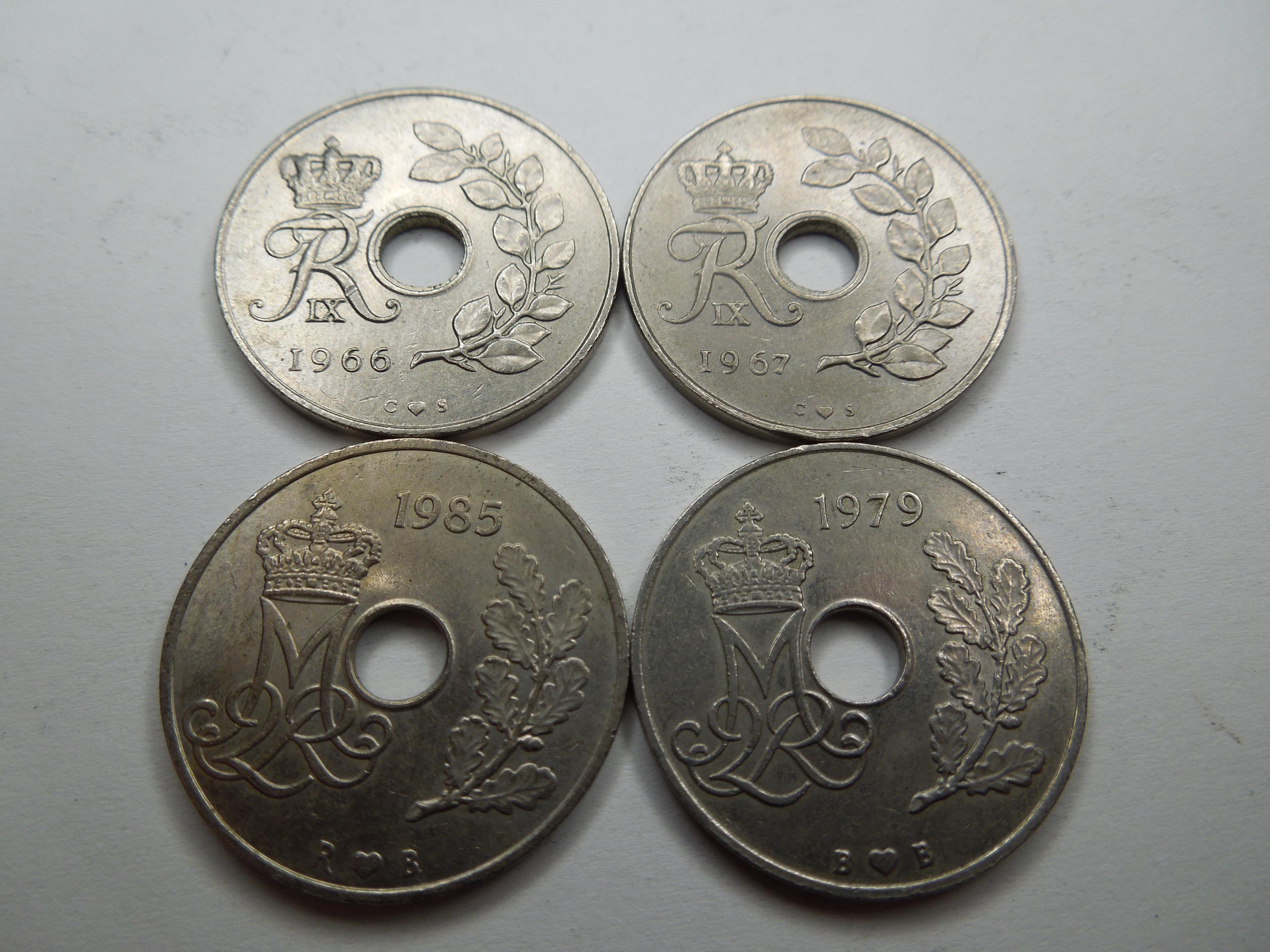 デンマークの穴あきコイン、25オーレから5クローネ、1966年から1999年、1枚または複数枚で販売 - Etsy 日本