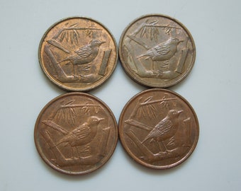 Cayman Islands Coins, 1 Cent to 5 Cents, 1977 to 1996, Sell By The Piece