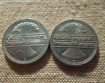 ドイツ 50ペニヒ硬貨、1949年～1950年発行、初期発行分、1枚単位で販売