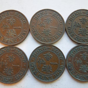 Hong Kong Coins, 1 Cents to 10 Cents, George V, British Issues - Sell By The Piece