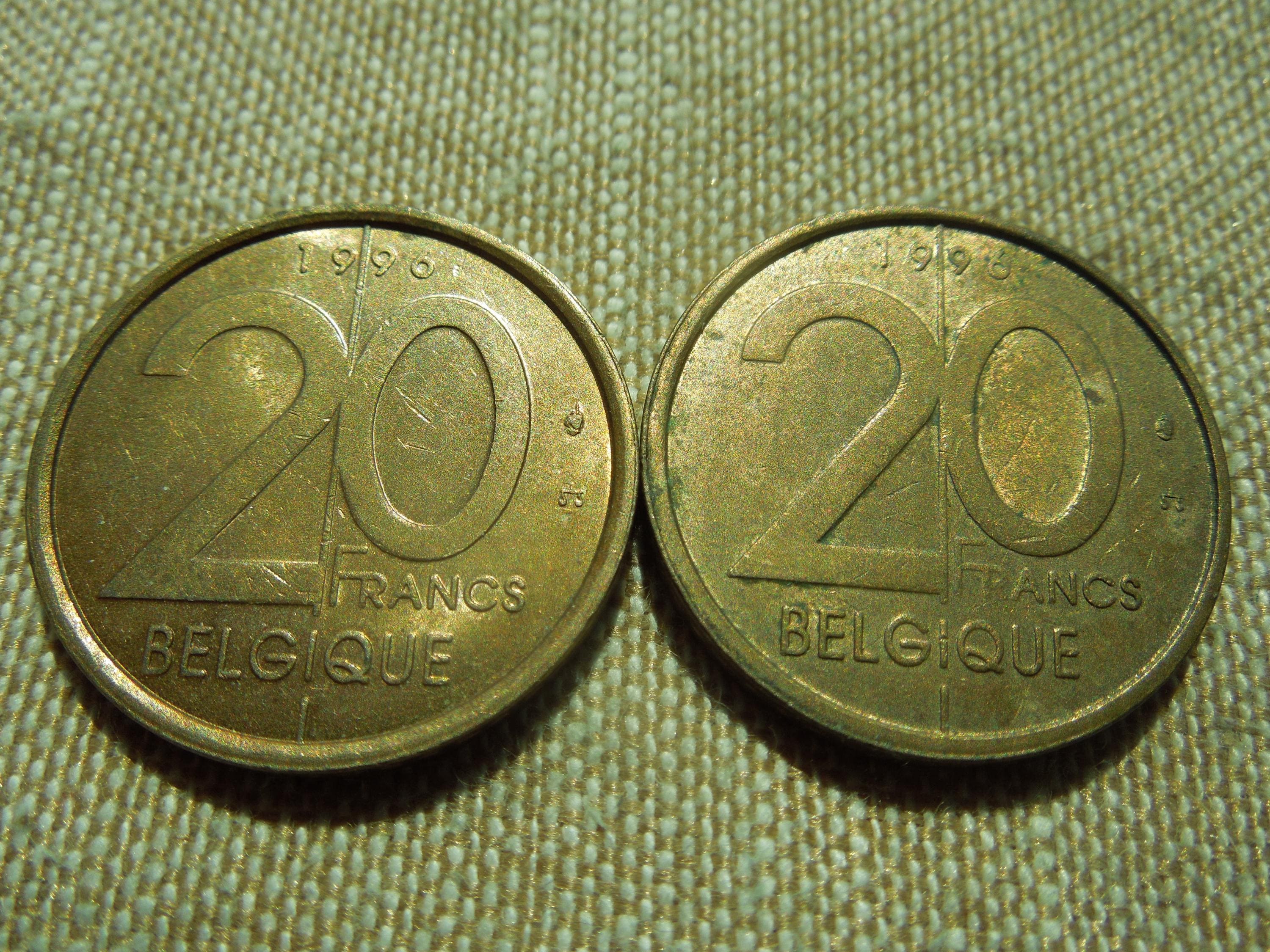 ベルギー硬貨、20フランフラン、1980年～1996年 - 1枚単位で販売
