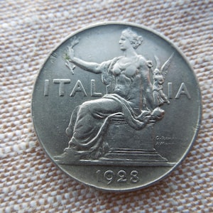 Italy Coins, 1 Lira to 2 Lire, 1923 to 1928, Kingdom of Italy, - Sell By The Piece