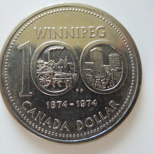 Canada Winnipeg Error Dollar Coin, Double Die Reverse #DDR2.