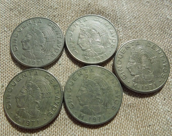 メキシコ50センタボ硬貨、1971年～1980年 - 1枚単位で販売 - Etsy 日本