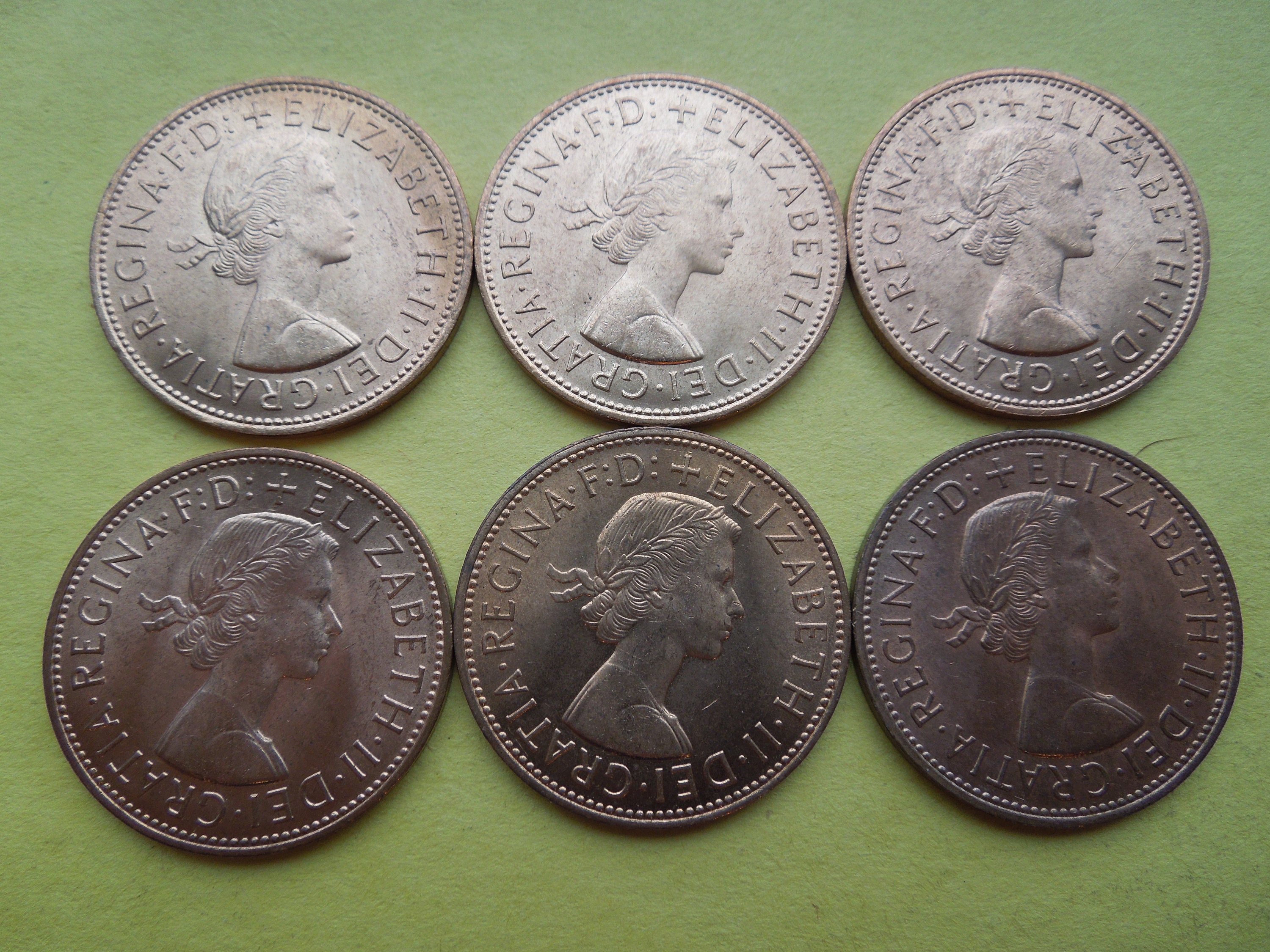 エリザベス女王1世記念ペニー硬貨、1964年～1967年、ナイスレッド、1枚単位で販売 - Etsy 日本