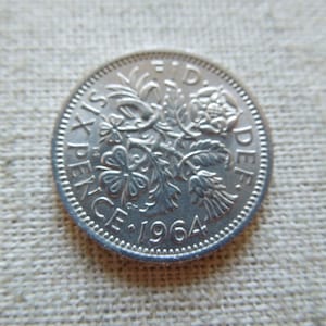 British Wedding Six Pence, High Grade, 1956 to 1967 - Sell By The Piece