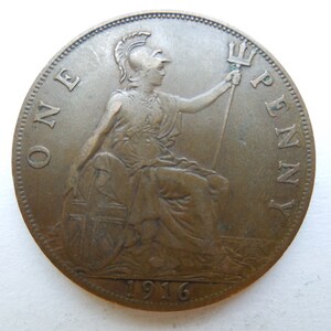 King George 5th, 1 Penny Coins, 1912 to 1936, King George 5th. Sell By The Piece or in Groups