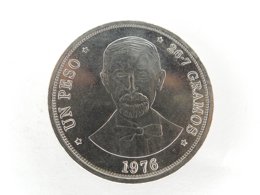ドミニカ共和国の硬貨、1ペソ、1976年～1991年、ドゥアルテ、福音伝道、ピンソン - 切り売り - Etsy 日本