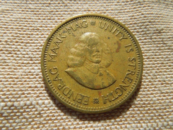 South Africa Coins, Large 1/2 Cent to 1 Cent Coins 1961 to 1964