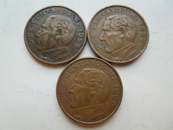 古銭　外国の硬貨　世界の　大量　4100g以上　詳細は分かりません メキシコ硬貨、10センタボ、1955年～1959年、ベニート・フアレス、複数