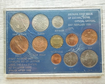 英国1ポンド硬貨、1983年～2001年発行、各種デザイン - 1枚単位で販売