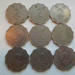Hong Kong Coins, 2 Dollar Coins 1998 - Sell By The Piece