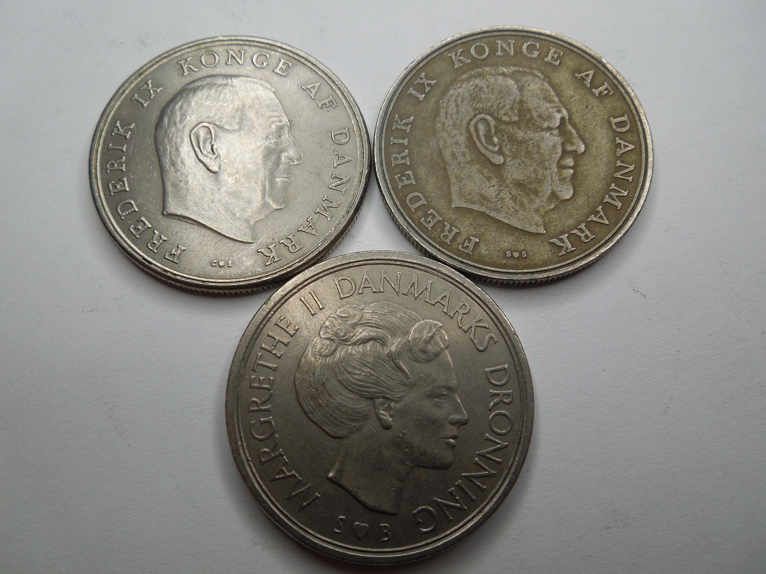 デンマークの5クローネ硬貨、1972年発行、1枚単位で販売 - Etsy 日本