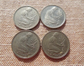 ドイツ 50ペニヒ硬貨、1949年～1950年発行、初期発行分、1枚単位で販売