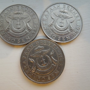 Brunei Coins, 50 Sen, 1984 - Last One