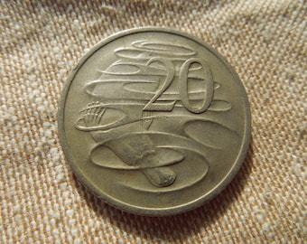 One-of-a-kind Duck-bill Platypus-themed Large AUSTRALIAN 20 Cent
