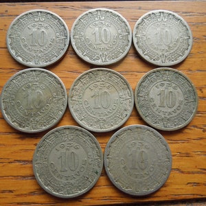 Mexico Coins, 10 Centavos, 1936 to 1942, Sell By The Piece