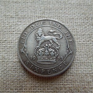 British Sixpence, 1913 to 1919, King George 5th - Sell By The Piece