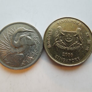 Singapore Coins, 5 Cents to 1 Dollar, 1967 to 2005, Several Years,  Sell By the Piece