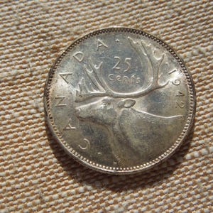 Canada 25 cent coin - Etsy 日本