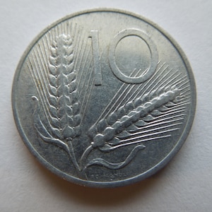 Italy Coins, 10 Lire, Plow and Wheat, 1951 to 1998, Several Years Available, Sell By The Piece