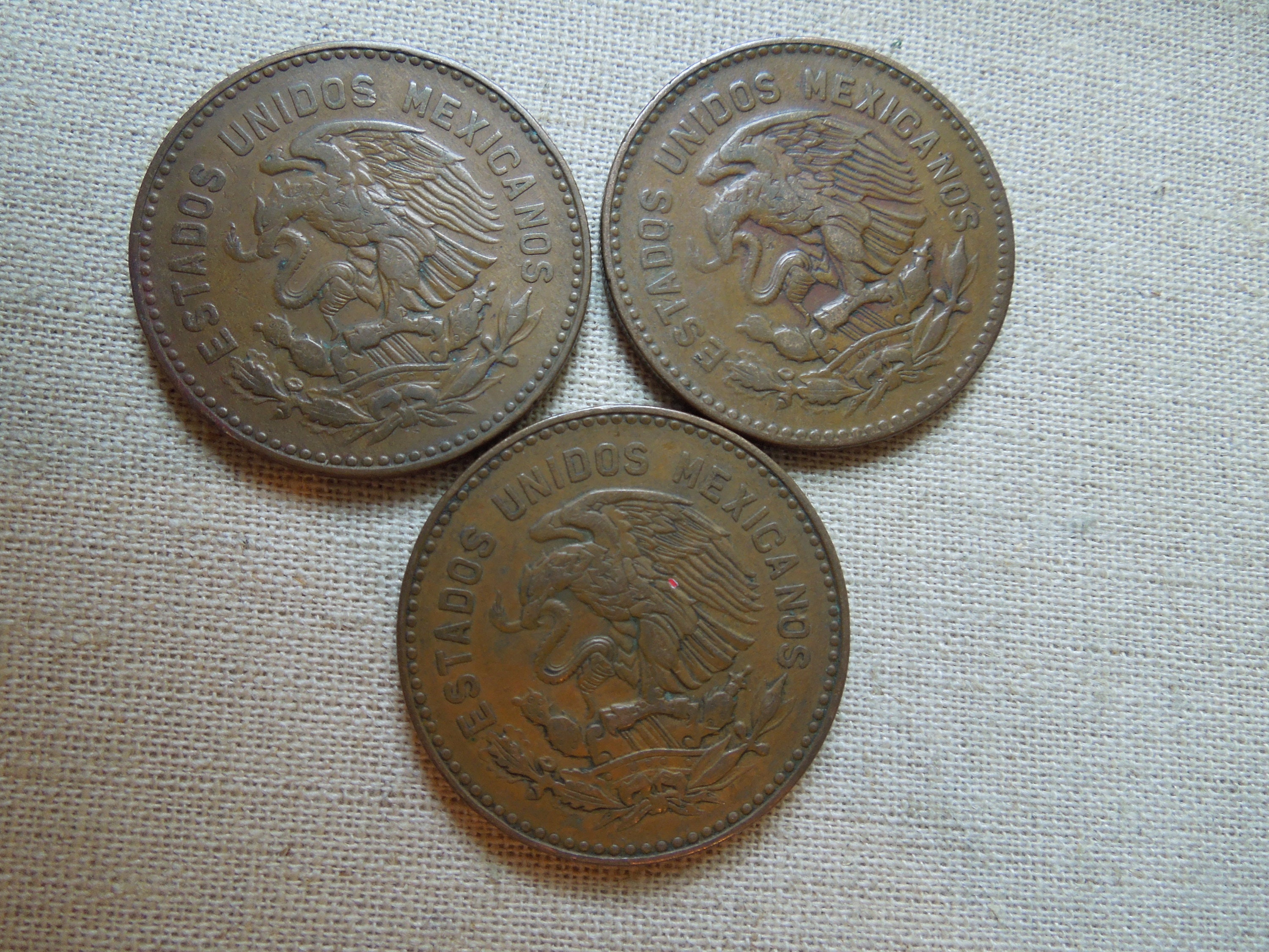Mexico 50 Centavo Coins, 1956, Large Size Bronze - Sell by the Piece - Etsy  Israel, image size:3000x2250