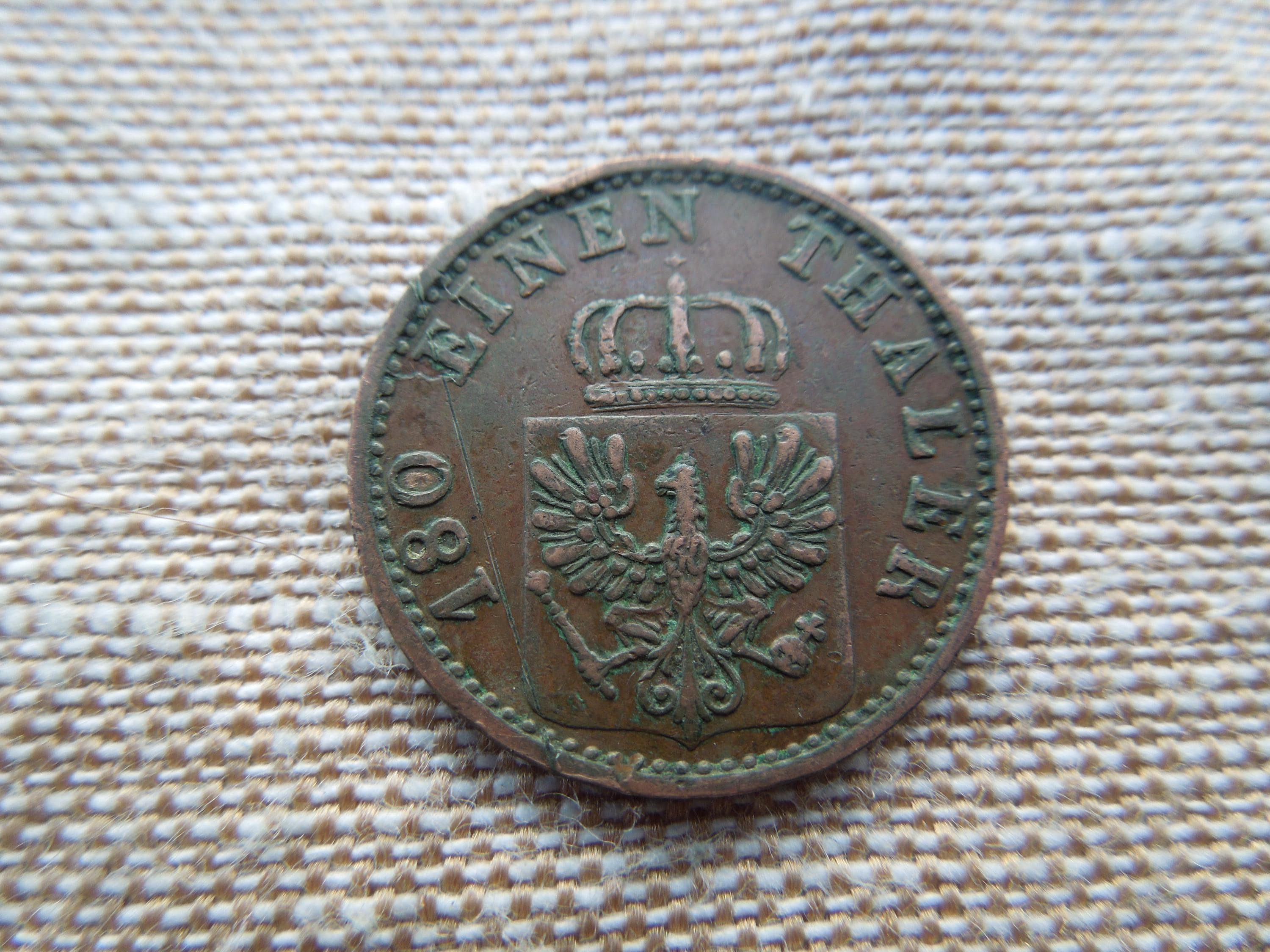 1800年代のドイツ諸州貨幣、プロイセン 2 ペニヒ、1827～1868年 - コインで売る