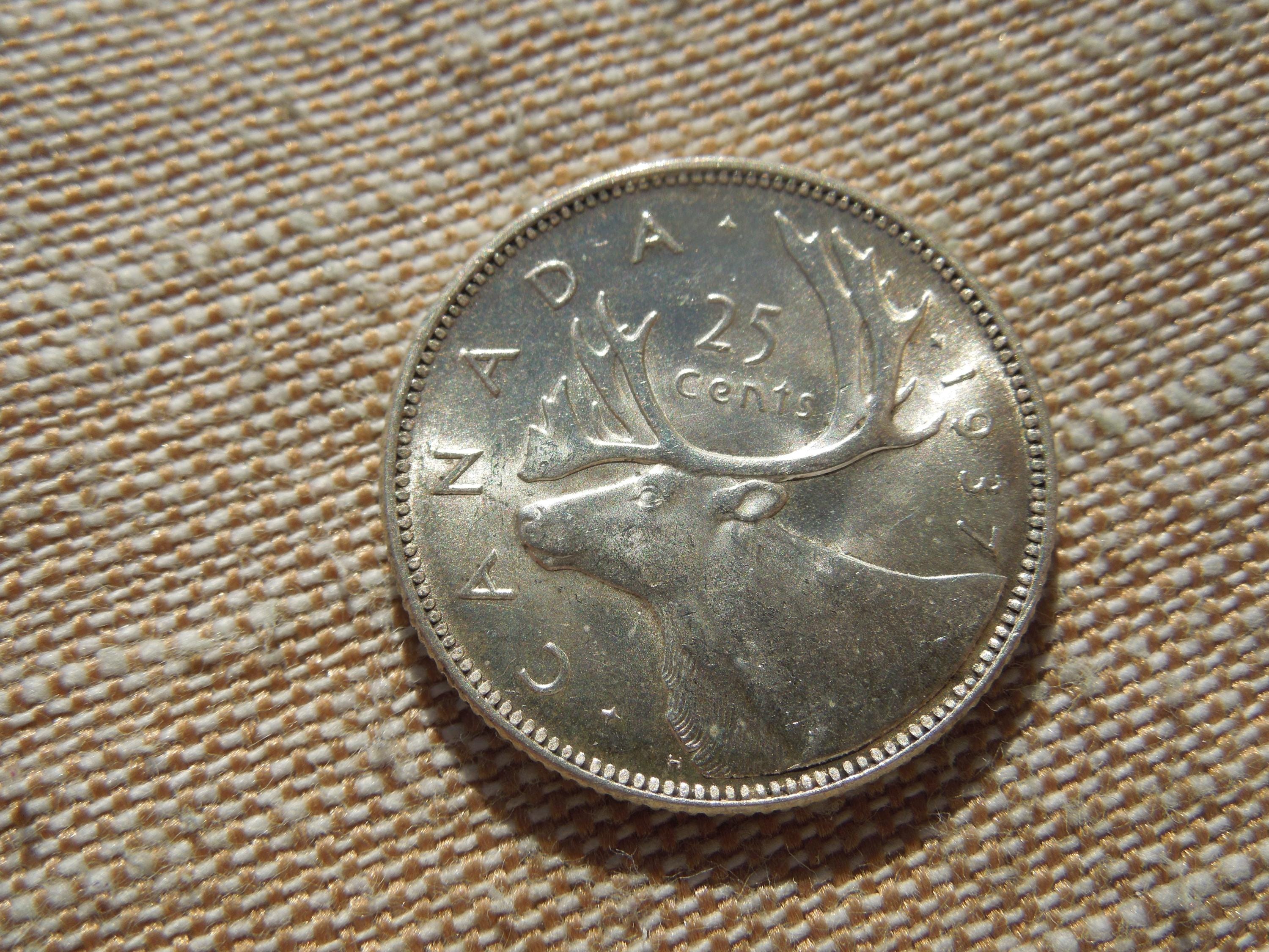 カナダ　25セント　トナカイ　160枚　ビーバー　5セント　100枚　まとめ売り Canada 25 cent coin - Etsy 日本