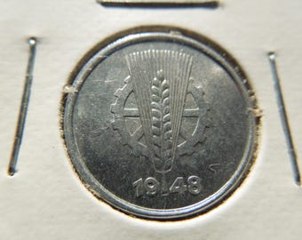 ドイツ民主共和国 1 ペニヒ硬貨 | 歯車 | KM1 | 1948 - 1950 - Etsy 日本