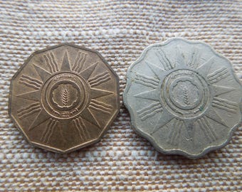 イラク 1938年 50フィルス/1ディルハム 0.500 銀貨 ガーズィー1世