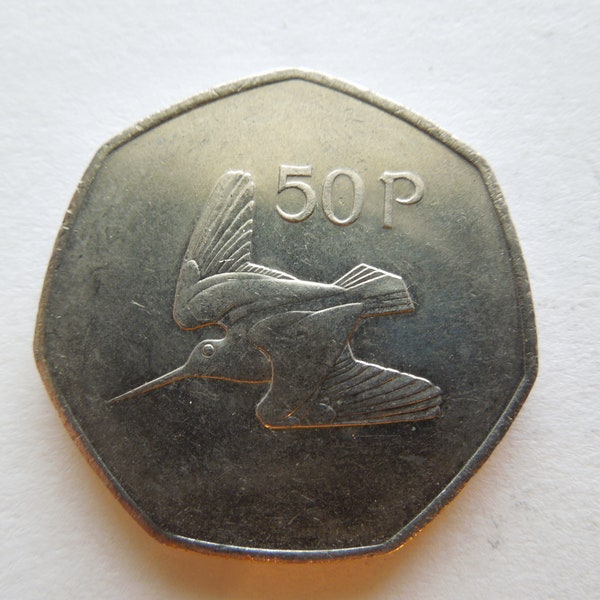 Irish 50 Pence, Decimal, Large, Eire Coins, Republic of Ireland Coins - Sell By The Piece