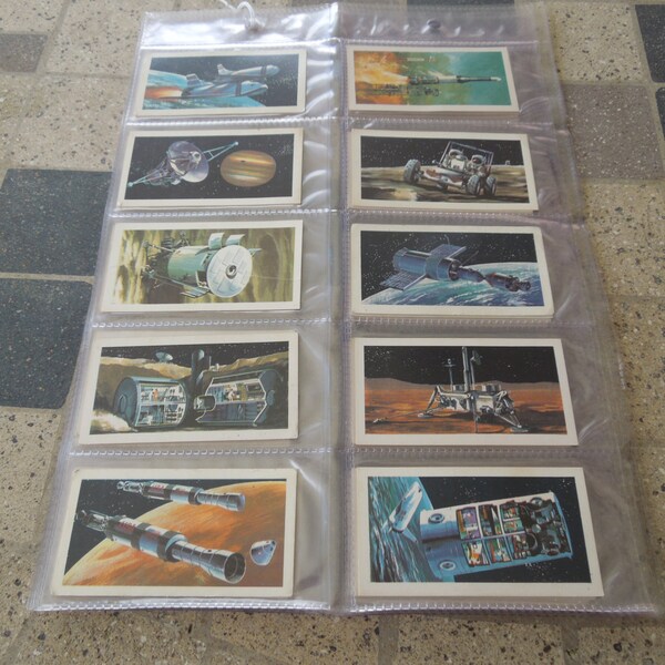 Vintage Tea Card.  The Race Into Space.  Complete Set of 50.  1974.  Brooke Bond Tea  English