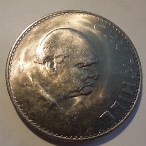 British Churchill Crown Coin, 1965 Queen Elizabeth 2nd.  High Grade - Sell By The Piece