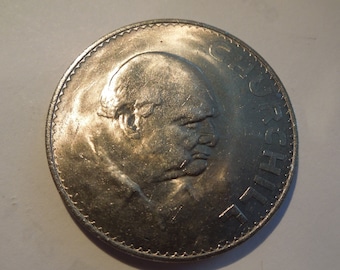 未流通の英国チャーチル・クラウン、1965年記念コイン