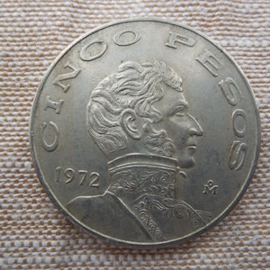 メキシコ硬貨、5ペソ、1972年～1977年、大型サイズ - ご希望の年をお選びください