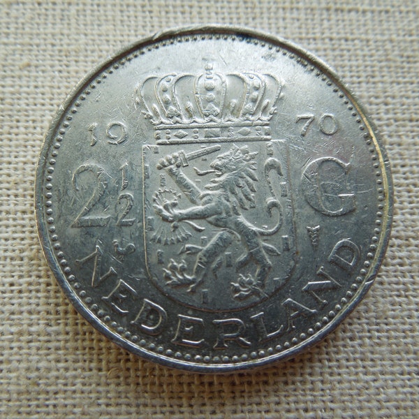 Netherlands Coins, 2 1/2 Guilder, 1970 to 1980, Several Years Available - Sell By The Piece