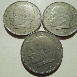 ドイツ 2マルク硬貨、1958年、マックス・プランク - 切り売り - Etsy 日本