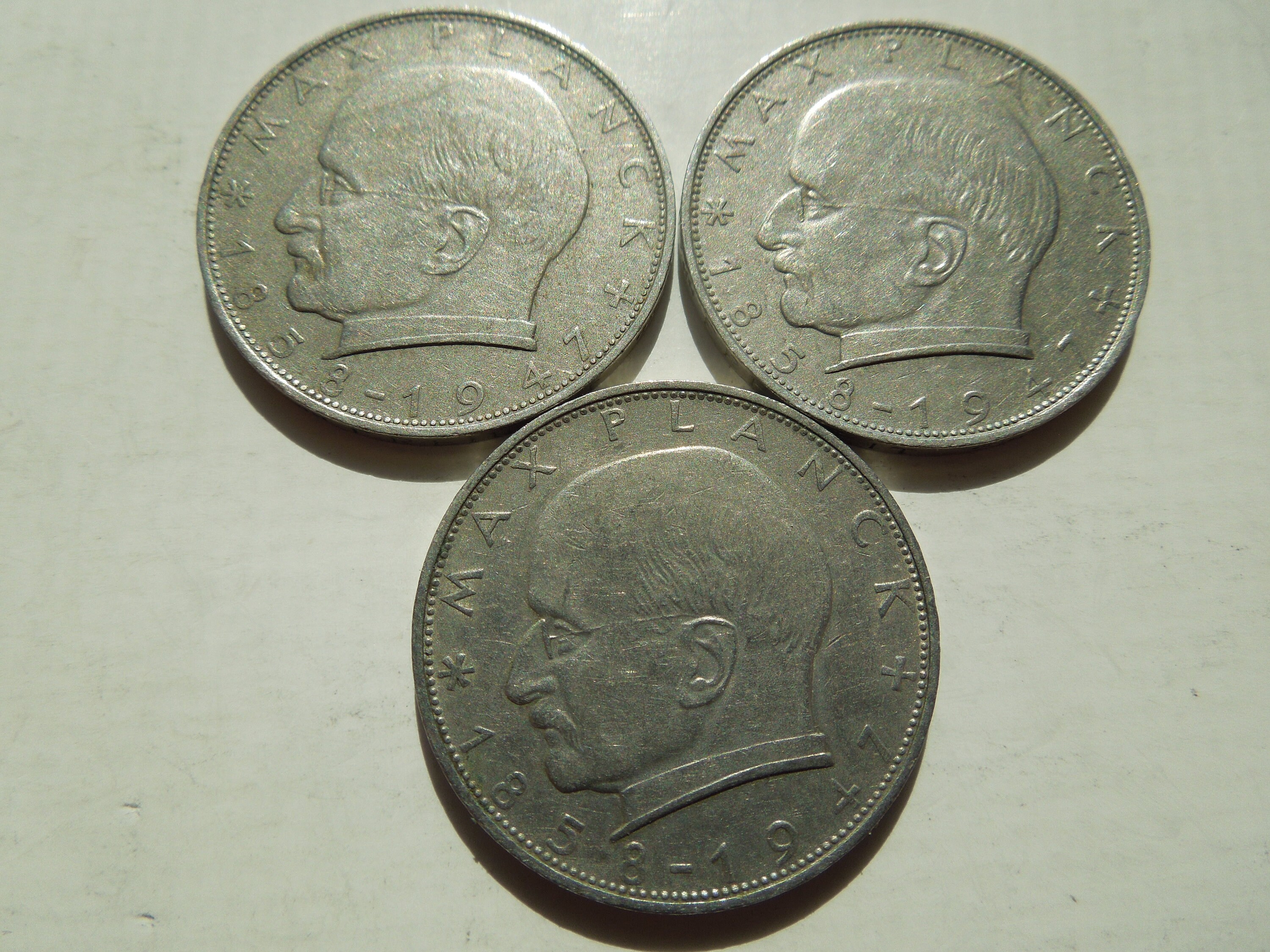 ドイツ 2マルク硬貨、1958年、マックス・プランク - 切り売り - Etsy 日本