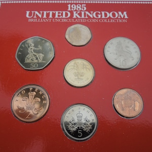 1985 Great Britain Brilliant Uncirculated Coin Collection - One Only