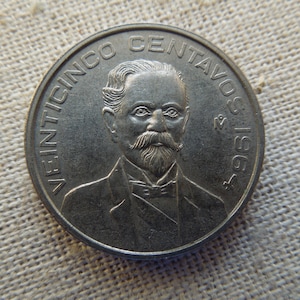 Mexico 25 Centavos, 1964 Coin, Several Available, Sell By The Piece