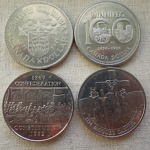 Canada Dollar Coins, 1971 to 1984 Commemorative Types - Sell By The Piece