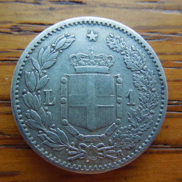 Italian Coins, 1 Lira, 1884, Silver, Kingdom - Sell By The Piece