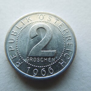 Austrian Coins, 2 Groschen, 1965 to 1984, Many Years Available, Austria