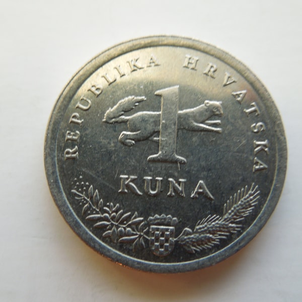 Croatia Coins, 1 Kuna, 1993 to 2014.  Several Years Available, Sell By The Piece